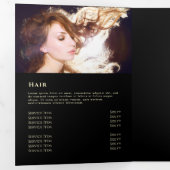 金ゴールド虹色グリッター3折パンフレット 三つ折りカード (内部最初)