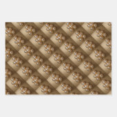 金ゴールド虹色バルーンの包装紙 ラッピングペーパーシート (正面3)