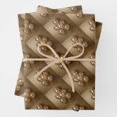 金ゴールド虹色バルーンの包装紙 ラッピングペーパーシート (インサイチュ)