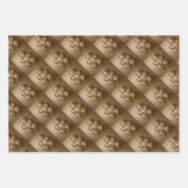 金ゴールド虹色バルーンの包装紙 ラッピングペーパーシート