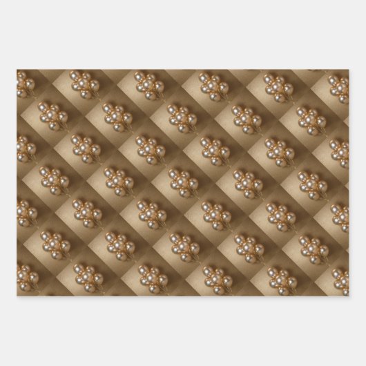 金ゴールド虹色バルーンの包装紙 ラッピングペーパーシート (正面)