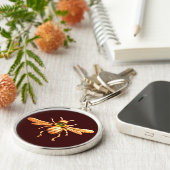 金ゴールド蜂 キーホルダー (側面)