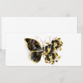 金ゴールド蝶と黒の蘭 アドバイスカード (正面/裏面)