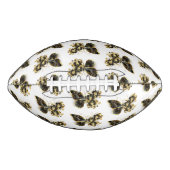 金ゴールド蝶と黒の蘭 アメリカンフットボール (正面)