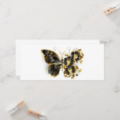 金ゴールド蝶と黒の蘭 カード (正面/裏面インサイチュ)