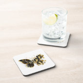 金ゴールド蝶と黒の蘭 コースター (右側)