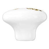 金ゴールド蝶と黒の蘭 セラミックノブ (側面)