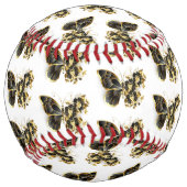 金ゴールド蝶と黒の蘭 ソフトボール (裏面)