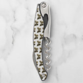 金ゴールド蝶と黒の蘭 ソムリエナイフ (裏面)