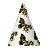 金ゴールド蝶と黒の蘭 パーティーハット (右)