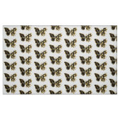 金ゴールド蝶と黒の蘭 ファブリック (ファットクウォーター)