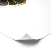 金ゴールド蝶と黒の蘭 フォトプリント            (角)