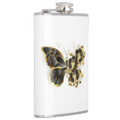 金ゴールド蝶と黒の蘭 フラスク (右)