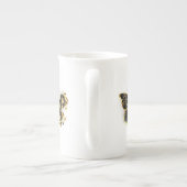 金ゴールド蝶と黒の蘭 ボーンチャイナマグカップ (裏面)