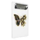 金ゴールド蝶と黒の蘭 ミニクリップボード (アングル)
