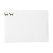 金ゴールド蝶と黒の蘭 ラップアラウンドラベル (正面)