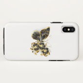 金ゴールド蝶と黒の蘭 Case-Mate iPhoneケース (裏面(横))