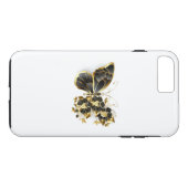 金ゴールド蝶と黒の蘭 Case-Mate iPhoneケース (裏面(横))