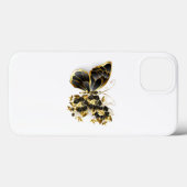 金ゴールド蝶と黒の蘭 Case-Mate iPhoneケース (裏面 (横))