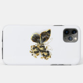 金ゴールド蝶と黒の蘭 Case-Mate iPhoneケース (裏面(横))