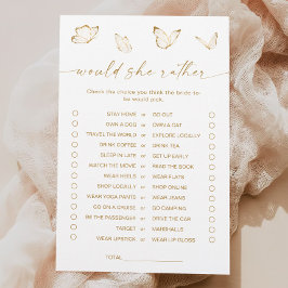 金ゴールド蝶のブライダルシャワー彼女はむしろゲーム