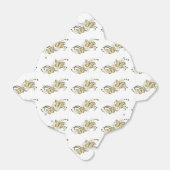 金ゴールド蝶の花のパターン取り出し特典ボックス フェイバーボックス (折り畳みなし)