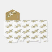 金ゴールド蝶の花のパターン好意ボックス フェイバーボックス (折り畳みなし)