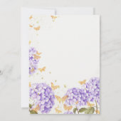 金ゴールド蝶アジサイ素朴エレガントな結婚式 招待状 (裏面)