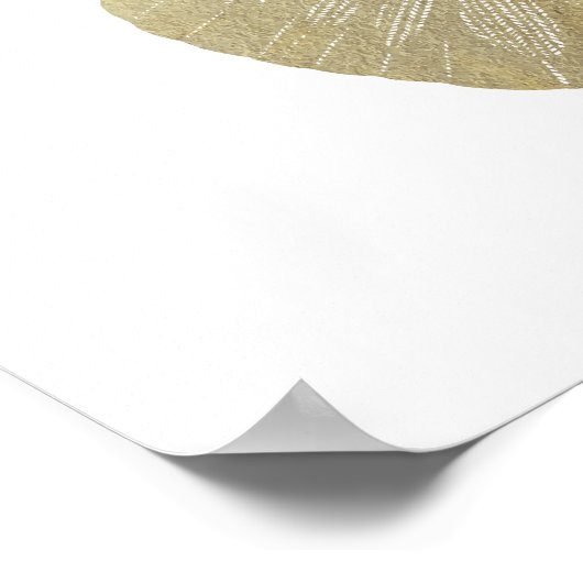 金ゴールド蝶ウィングイラストレーションポスター ポスター (角)