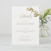 金ゴールド蝶エレガントなウェディングエンクロージャカード 招待状 (スタンド正面)