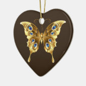 金ゴールド蝶オーナメント セラミックオーナメント (左)