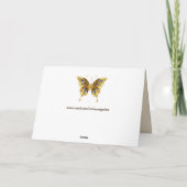 金ゴールド蝶グリーティングカード カード (裏面)