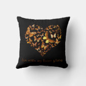 金ゴールド蝶ハート クッション (裏面)