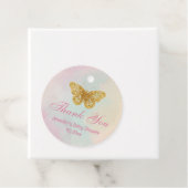 金ゴールド蝶ピンク赤ちゃん感謝していシャワーあなたシック フェイバータグ (インサイチュ)