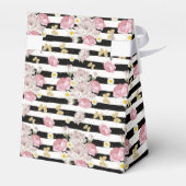 金ゴールド蝶フローラテーマ誕生日写真パーティー フェイバーボックス (裏面サイド)