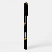 金ゴールド蝶ブラック iPhoneケース (右側面)