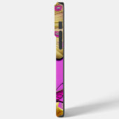 金ゴールド蝶ホットピンクパーソナライズされた名 Case-Mate iPhoneケース (裏面 / 左)