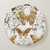 金ゴールド蝶装飾用クッション: ラウンドクッション (裏面)