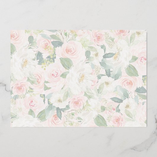 金ゴールド蝶赤面妖精フェアリー最初の1歳の誕生日 箔招待状 (裏面)