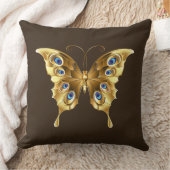 金ゴールド蝶 クッション (ブランケット)