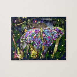 金ゴールド蝶 ジグソーパズル