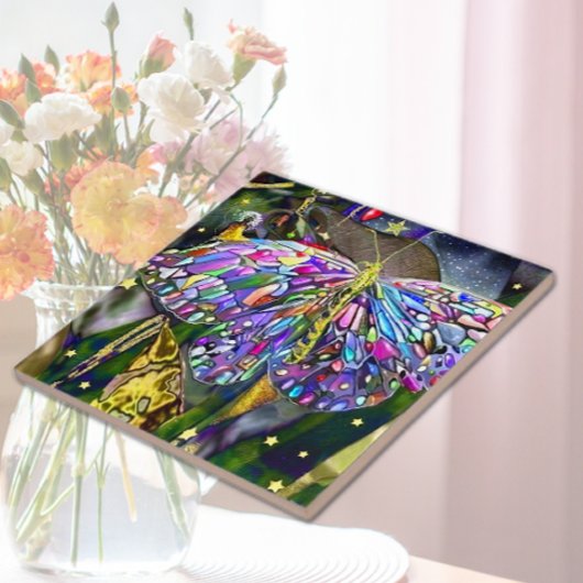 金ゴールド蝶 タイル