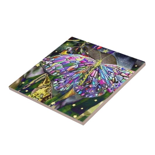 金ゴールド蝶 タイル (側面)