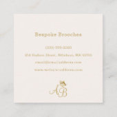 金ゴールド蝶，円枠モノフェミニングラム スクエア名刺 (裏面)