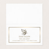 金ゴールド蝶、白および金ゴールドアポイントメントカード 名刺 (外部フラット)