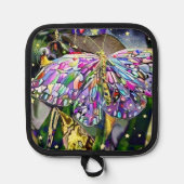 金ゴールド蝶 鍋敷き (正面)