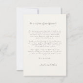 金ゴールド蝶Bohoフォトアー結婚チの写真 サンキューカード (裏面)