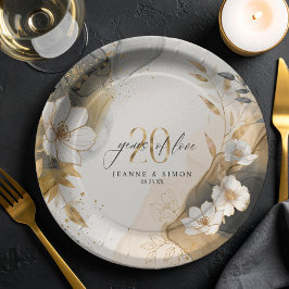 金ゴールド行フローラ20th Anniversary ID1169 ペーパープレート