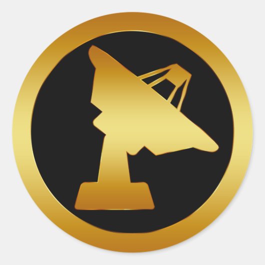 金ゴールド衛星皿 ラウンドシール (正面)