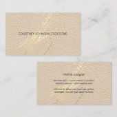 金ゴールド表現(ばちゃばちゃ)跳ねる | レザーテクスチャ 名刺 (正面/裏面)